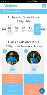 Cityfisio android App screenshot 5